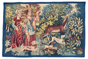 Mid-Century French Medieval Style Aubusson Tapestry, 1920s