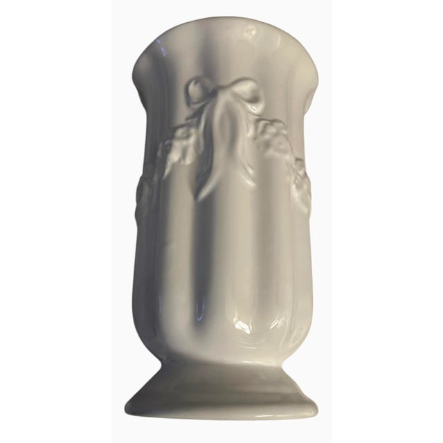 1970s Vintage Italian Ceramiche Paoli White Enameled Italian Vase For Sale - Image 4 of 8