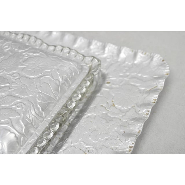 Vintage Art Deco Nouveau Hammered Aluminum Vegetable Relish Serving Platter Tray For Sale In Philadelphia - Image 6 of 17