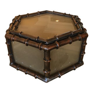 Paul Ferrante Bamboo Ceiling Mount Light Fixture For Sale