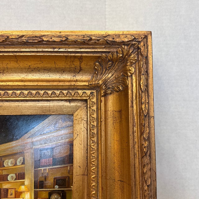 1980s Original Hyperrealistic Interior Painting For Sale - Image 5 of 10