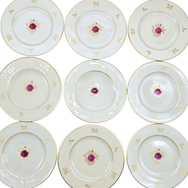 A study in timeless refinement, these vintage Lenox bread plates evoke the quiet grandeur of classic American tableware....