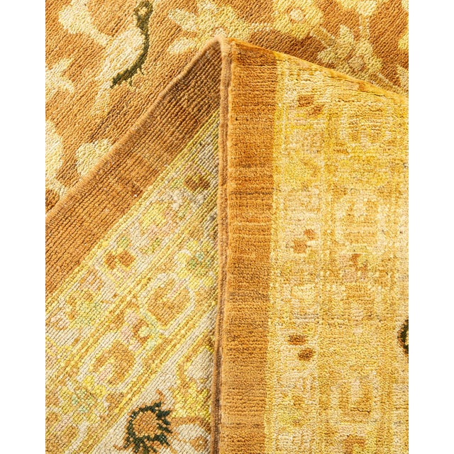 Eclectic, One-of-a-Kind Hand-Knotted Area Rug in Yellow, 9' 2" x 11' 8" For Sale In New York - Image 6 of 8