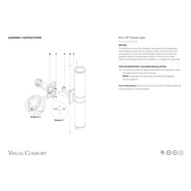 Visual Comfort Chapman & Myers for Visual Comfort Signature Provo 28" Canister Light in Bronze For Sale - Image 4 of 4