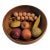 Mid 20th Century Wooden Bowl With Wooden Fruit For Sale