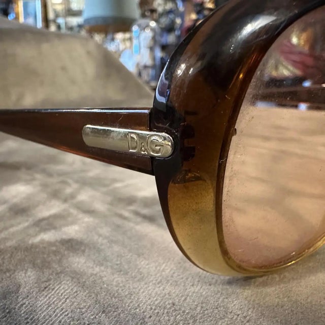 Italian 1990s Vintage Oversized Sunglasses by Dolce & Gabbana For Sale - Image 3 of 12