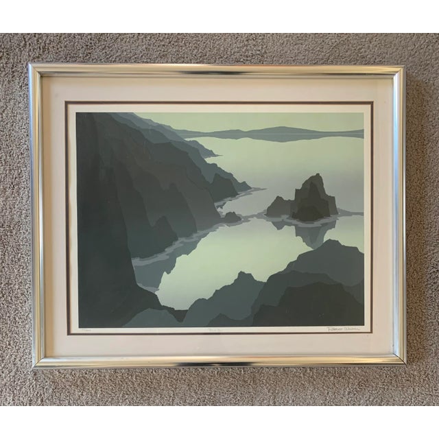 Beautiful original serigraph entitled “Blue Bay” by listed artist Robert Wilson. Pencil signed to the lower right, titled...