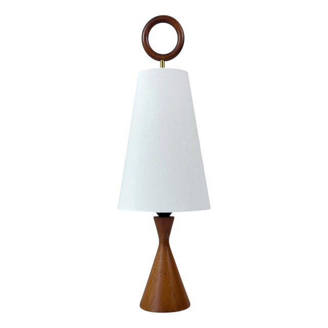 Mid-Century Teak Table Lamp, Sweden, 1960s For Sale