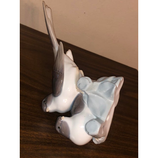 Gray Vintage Lladró Porcelain "Birds Two Perched Together" Figurine #4667 For Sale - Image 8 of 10