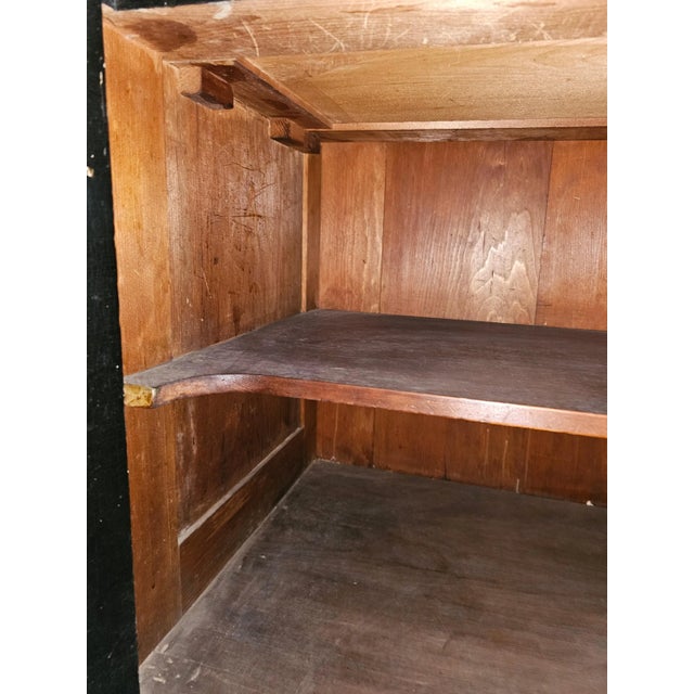 Black Antique Victorian Chinoiserie Painted Marble-Top Mirrored Vanity Table / Washstand Chest Signed Gwt For Sale - Image 8 of 12