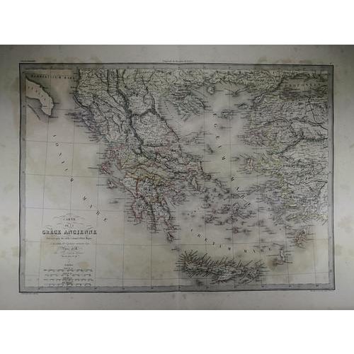 An original 1838 edition map by M Lapie. Greece Ancienne. This Lapie map denotes ancient Greece nestled in between the...