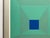 Metal Josef Albers Vintage 1971 Limited Edition Hand Signed " P-Blue " Framed Mid Century Modernist Exhibition Silkscreen Print For Sale - Image 7 of 18