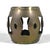 This beautiful Chinese reticulated brass garden stool not only has a great drum-shaped form and elegant decoration, it has...
