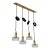 Visual Comfort Iris Quatro Linear Pendant in Hand Rubbed Antique Brass With Clear Glass For Sale