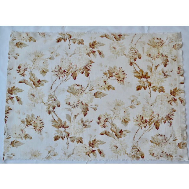 1940s 1940s Floral Fabric Pieces - Set of 3 For Sale - Image 5 of 9