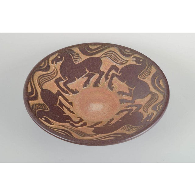 Michael Andersen, Bornholm Large bowl, 1960s/70s. Impressively large round stoneware bowl with organic form and...