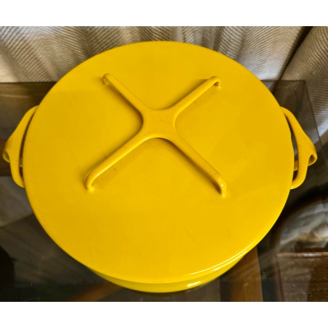 Mid-Century Modern 1970s Jens H. Quistgaard Lidded Enamel Pot For Sale - Image 3 of 6