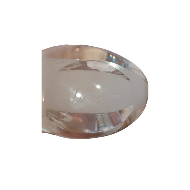 Boho Chic Vintage Set of 2 Puccini Signed Glass Swans For Sale - Image 3 of 3