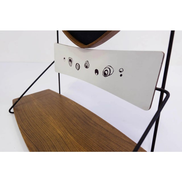 Vintage Italian Drop Mirror with Suspended Shelf For Sale - Image 4 of 6