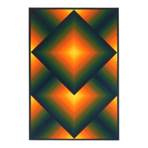 1980s Original Signed Jurgen Peters "Top Square" Silkscreen Print