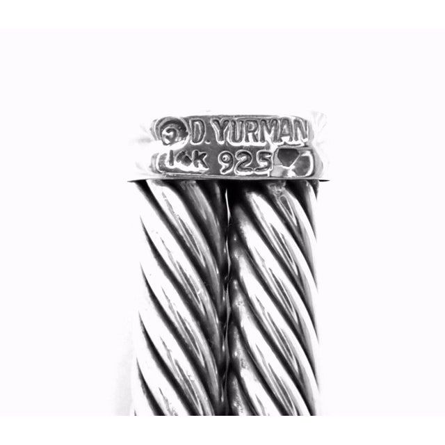 Metal David Yurman 14k Gold Silver Citrine Double Cable Collar Necklace For Sale - Image 7 of 7