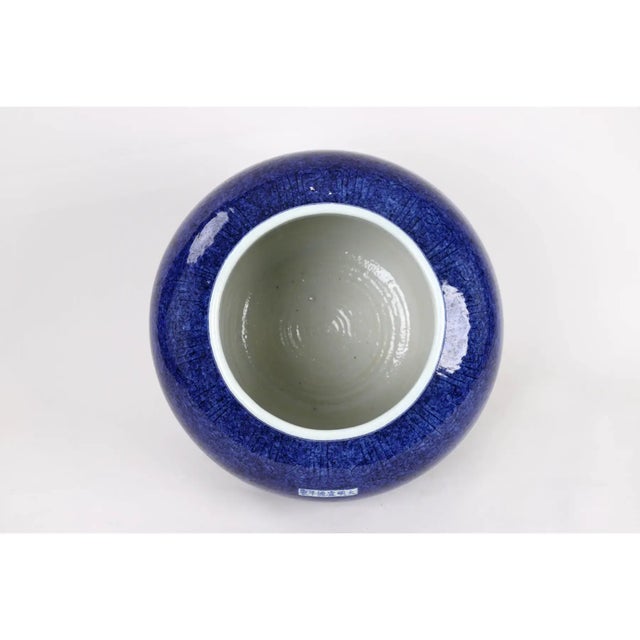 Ceramic Early 20th-Century Chinese Cobalt-Blue-Glazed General Jar For Sale - Image 7 of 9