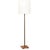 Nessen Studios Brass & Walnut Floor Lamp With Milk Glass Liner Shade, 1950's For Sale - Image 13 of 13