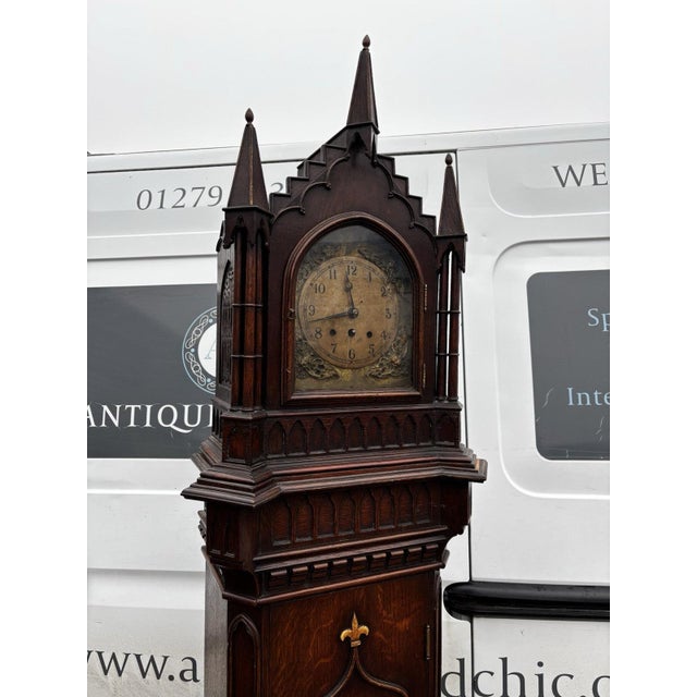 Gothic Fusee Bracket Clock on Pedestal For Sale - Image 5 of 18