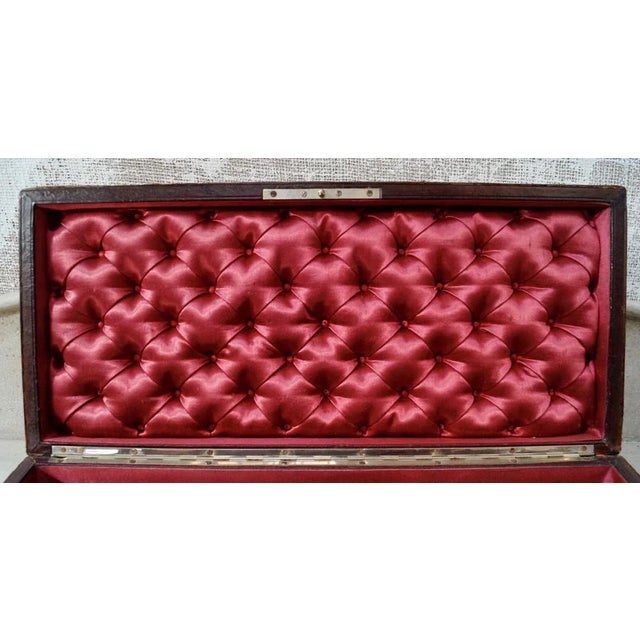 Brown Victorian French Leather Glove Box For Sale - Image 8 of 12