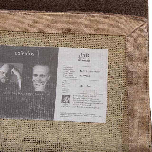 Rug in Brown and Beige Fabric by Peter Maly for Jab Anstoetz For Sale - Image 9 of 10