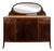 Art Nouveau Buffet in Burr Walnut with Marble Top and Oval Mirror, 1890s For Sale
