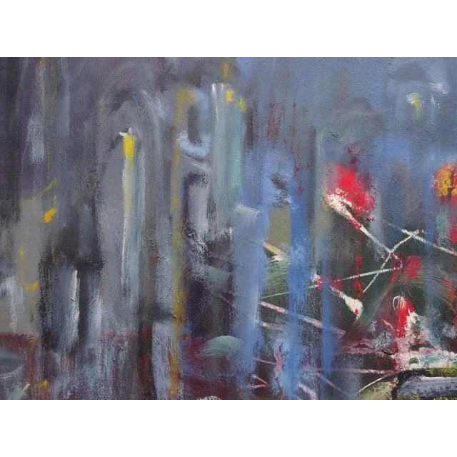 Night City, Oil on Cardboard, 2000s For Sale - Image 6 of 7
