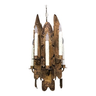 Mid-Century Modern TomGreene Brutalist Chandelier For Sale