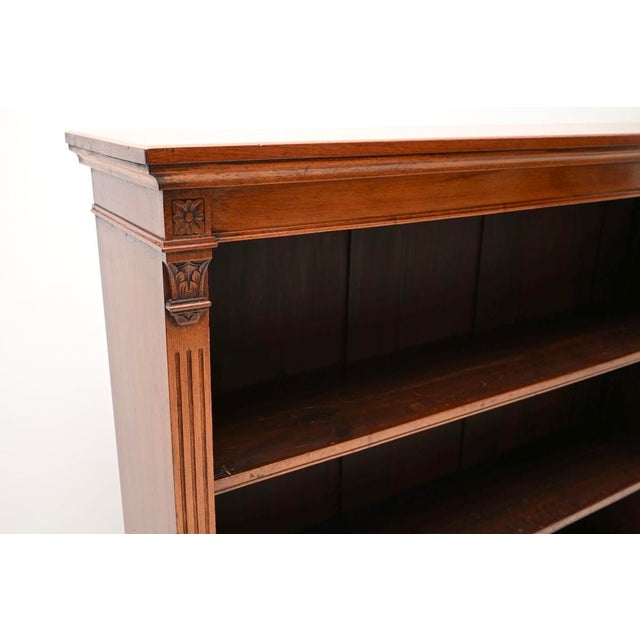 Wood Antique Victorian Open Bookcase, 1880 For Sale - Image 7 of 9