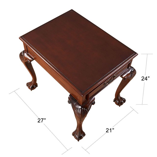 A Chippendale style Ball and Claw Mahogany Lamp Table produced by Niagara Furniture with an attractive mahogany top...