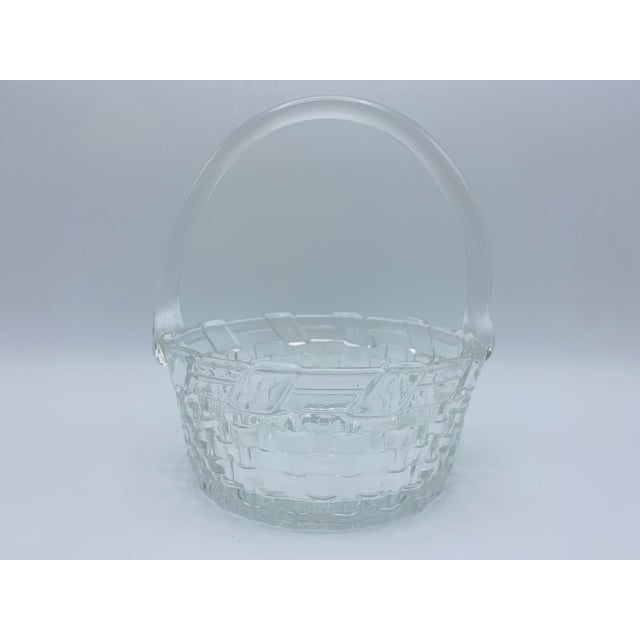 1970s Vintage Glass Basket Weave Bowl Chairish