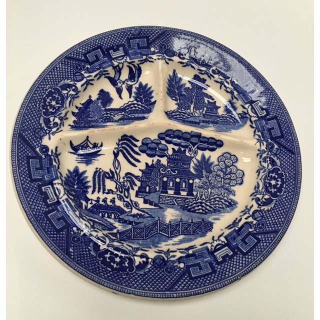 Antique Moriyama Blue Willow Plates Set of 3 Chairish