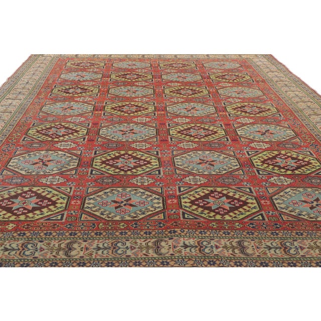 Vintage Turkish Sivas Rug - 07'07 X 10'08 For Sale - Image 4 of 9