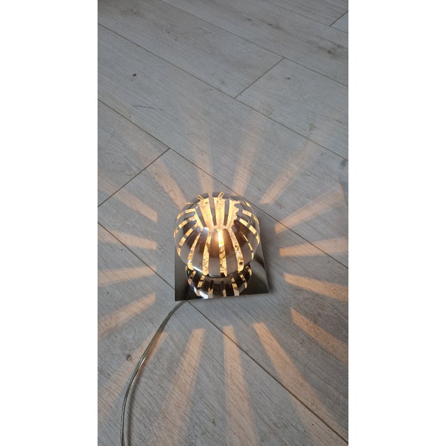 Chromed Metal Table Lamps with Touch Function, Set of 2 For Sale - Image 10 of 15