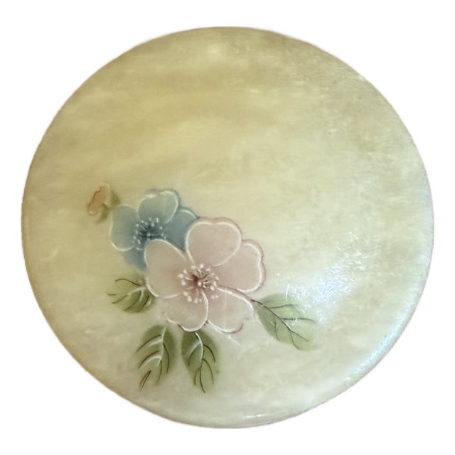 Hand-Carved Italian Alabaster Jewelry Box, Vintage For Sale