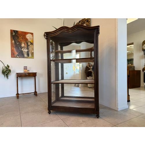 Original Late Biedermeier Display Cabinet/Bookcase, Walnut. Dimensions: Height x Width x Depth 160 x 100 x 43 cm. For sale...