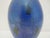 Donald Carlson Iridescent Blue Splatter Studio Art Glass Trumpet Vase For Sale - Image 10 of 12