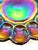 1970s Vintage Iridescent Serving Plate from Indiana Glass & Co., 1970s For Sale - Image 5 of 17