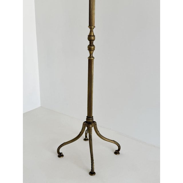 Vintage Brass Coat Rack with Shield Hooks and Twisted Column, 1960s For Sale - Image 16 of 18