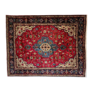 Vintage Persian Tabriz Rug, 9'8 X 12'5