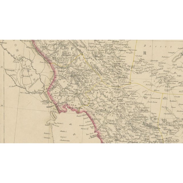 Antique Map of Middle Eastern Region, 1860 For Sale - Image 4 of 12
