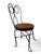 Farmhouse Antique Restored Early 20th C. Child's Twisted Wrought Iron Ice Cream Parlor Chair For Sale - Image 3 of 13