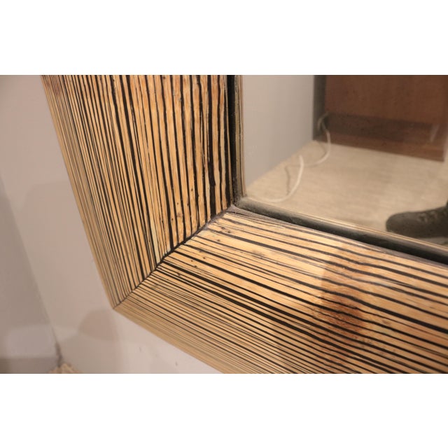 1970s 1970s Modernist Oversized Bamboo Wall Mirror For Sale - Image 5 of 18