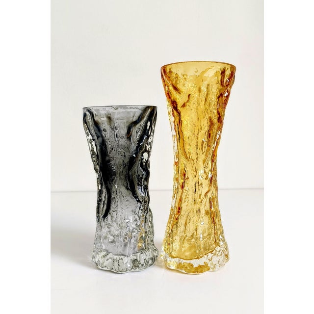 Mid-Century Modern Brutalist Art Glass Vases by Kurt Wokan for Ingrid Glashütten, 1970s, Set of 2 For Sale - Image 3 of 16