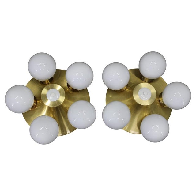 Mid-Century Brass Flush Mount Lights, 1970s, Set of 2 For Sale - Image 13 of 13